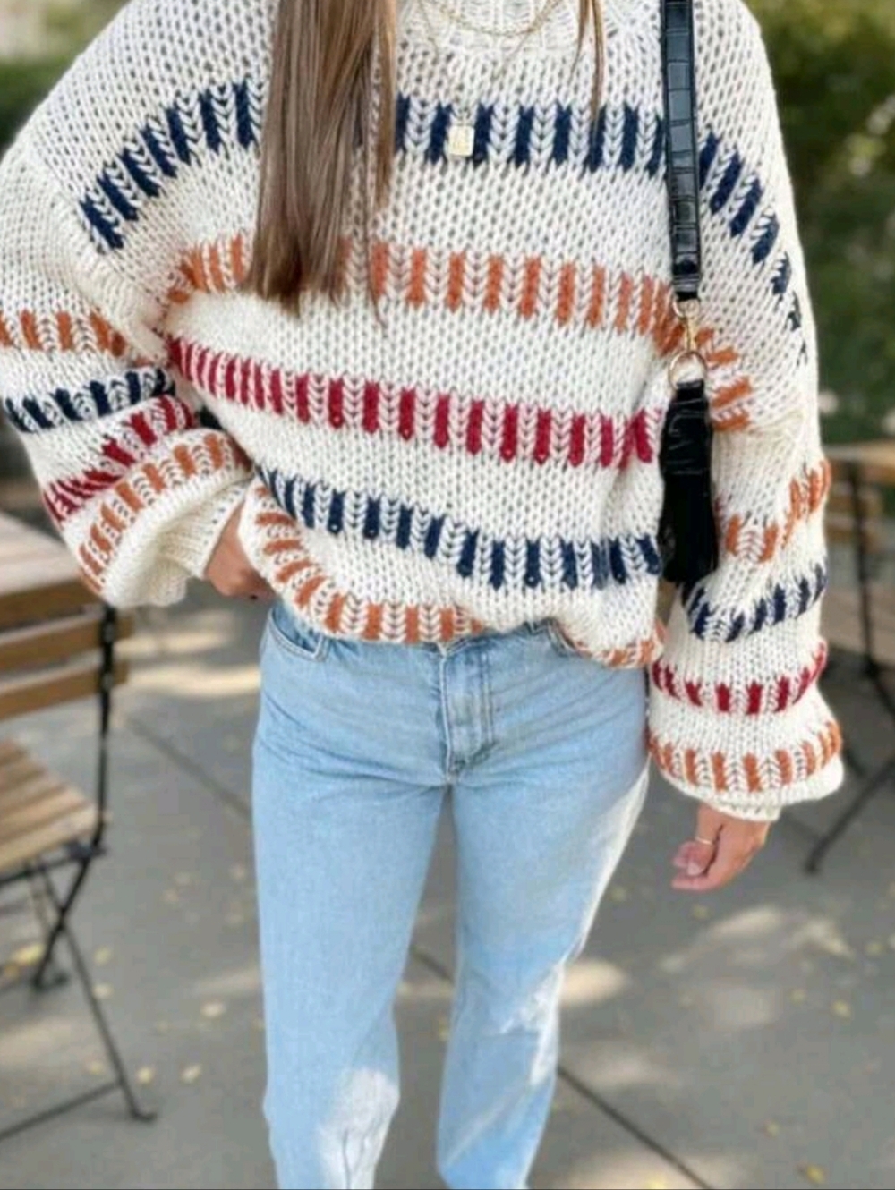 Soft And Skin-Friendly Openwork Knit Sweater For Women - Picture 3 of 4